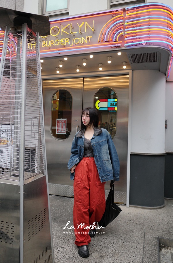 銀扣鉚釘大口袋工作褲